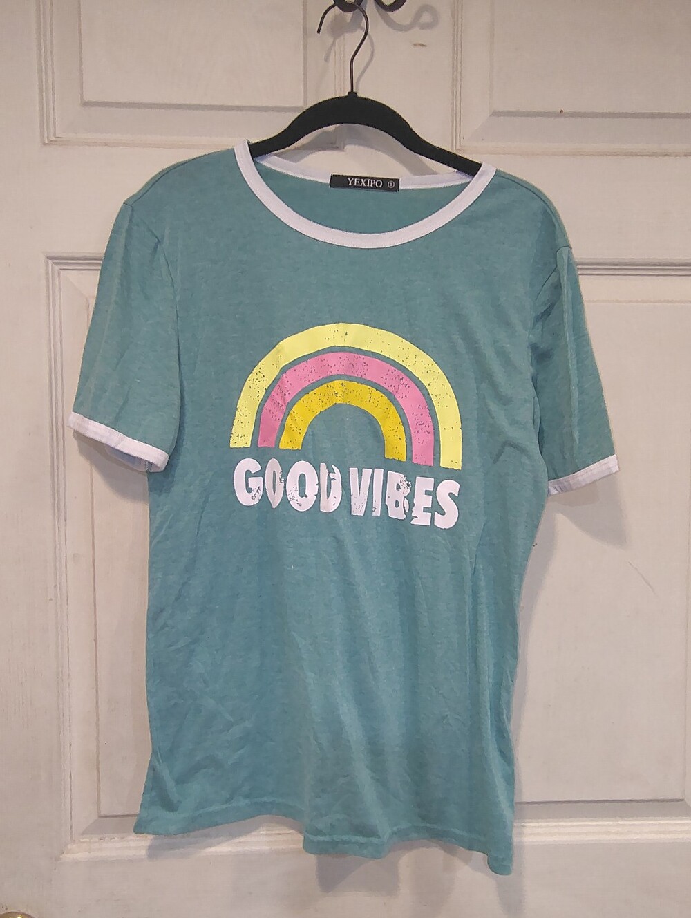 Yexipo Women's Size S Teal Graphic Tshirt